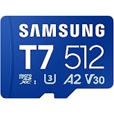 Samsung microSDXC T7 512GB, Transfer Speeds Up to 170 MB/s | microSD made for Casual Gamers, Amateur Creators, & Everyday Use
