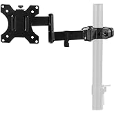 VIVO Steel Universal Full Motion Pole Mount Monitor Arm with Removable 75mm and 100mm VESA Plate, Fits 17 to 32 inch Screens,