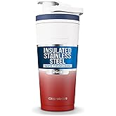 Ice Shaker Insulated Stainless Steel Shaker Bottle | 26oz, Usa | Cold for 30+ Hours | Insulated Cup with Twist-on Agitator | Odor-Free Bottle for Protein Shakes, Water, Smoothies, Cocktails