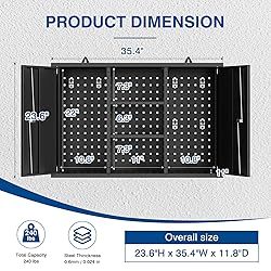 Fesbos Metal Wall Cabinets for Storage with Locking