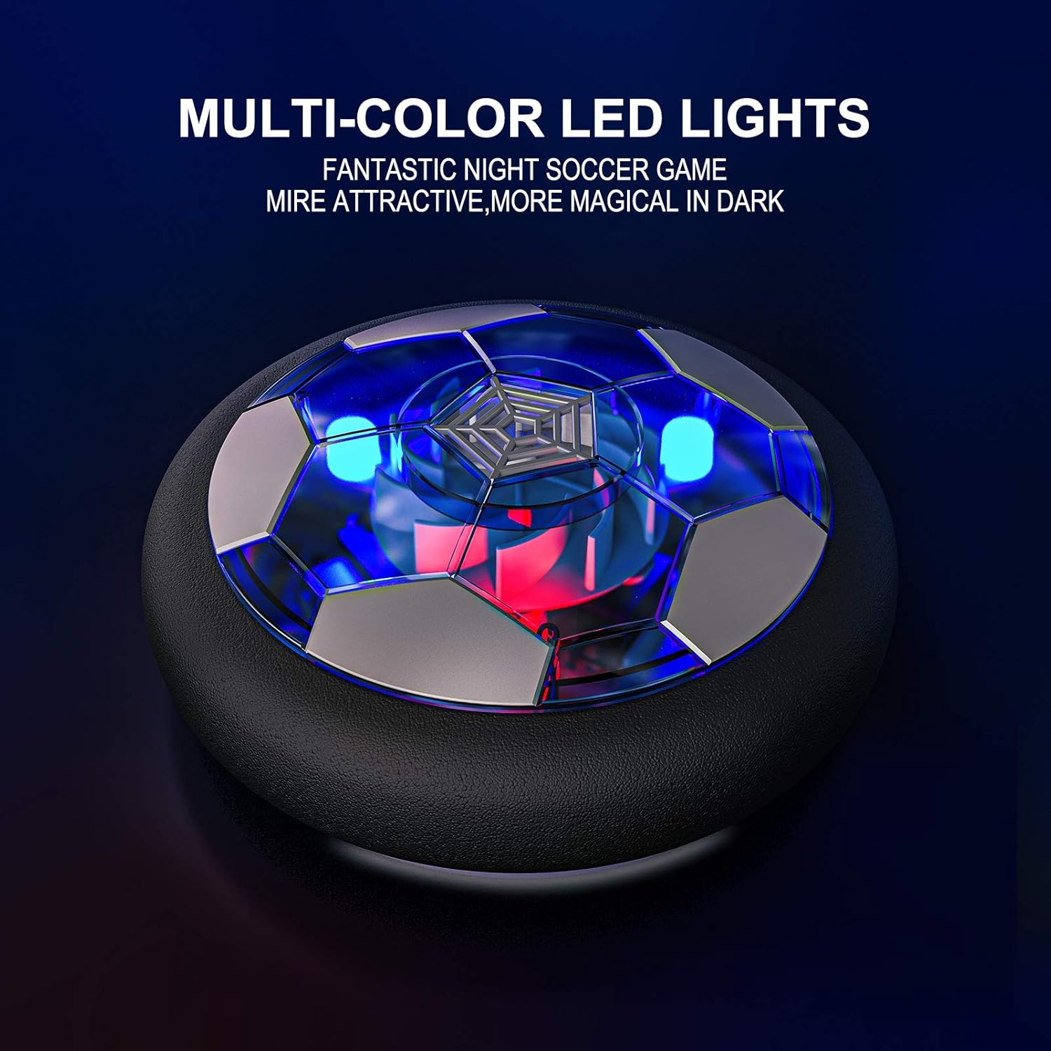 Hover Soccer Ball Boy Toys, Rechargeable Air Soccer Indoor Floating Soccer Ball with LED Light and Upgraded Foam Bumper Perfect Birthday Christmas Gifts for Kids Toddler Girls: Toys & Games