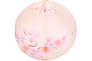 JOINPAYA 35cm Pink Japanese Paper Lantern Hanging Decoration for Wedding Party, Traditional Cherry Blossom