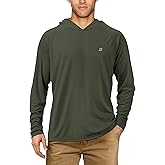 Roadbox UPF 50+ Fishing Shirts for Men, Long Sleeve UV Sun Protection Hoodie, Outdoor Hiking Running Swimming Rash Guard