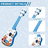 Falafoty Kids Ukulele Guitar Toy 41cm with 4 Adjustable Strings Blue view 3