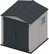 Duramax StoreMate PLUS 6x6 Plastic Garden Shed with Heavy-Duty Floor Dark Grey view 8