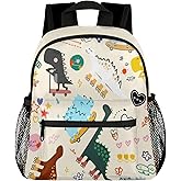 Bloefowse Toddler Backpack for Boys Girls - Cute 12 Inches Dinosaur Kids Backpack Child Bookbag for Preschool, Kindergarten, Ideal for Ages 2-4 Travel & Daycare Bag, Back To School Gifts