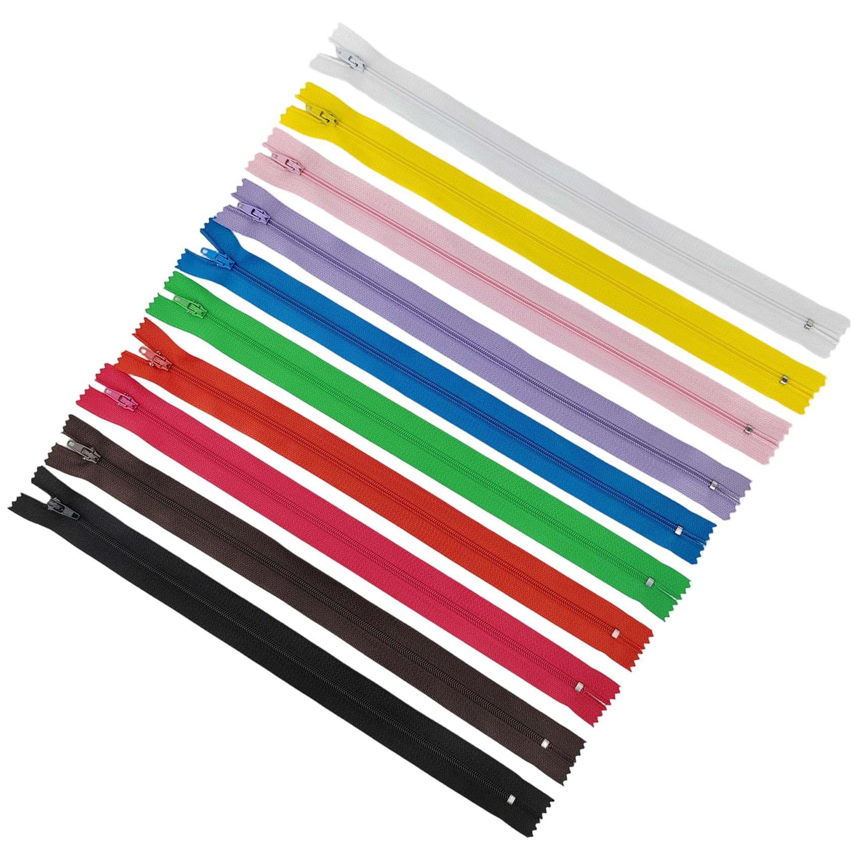 Photo 1 of 10 Pcs 14 Inch Nylon Zippers, 10 Assorted Colors Invisible Zippers Replacement for Tailor Sewing Supplies, Bags, Purses, Craft DIY Accessories(Each Color 1 Piece) (10)