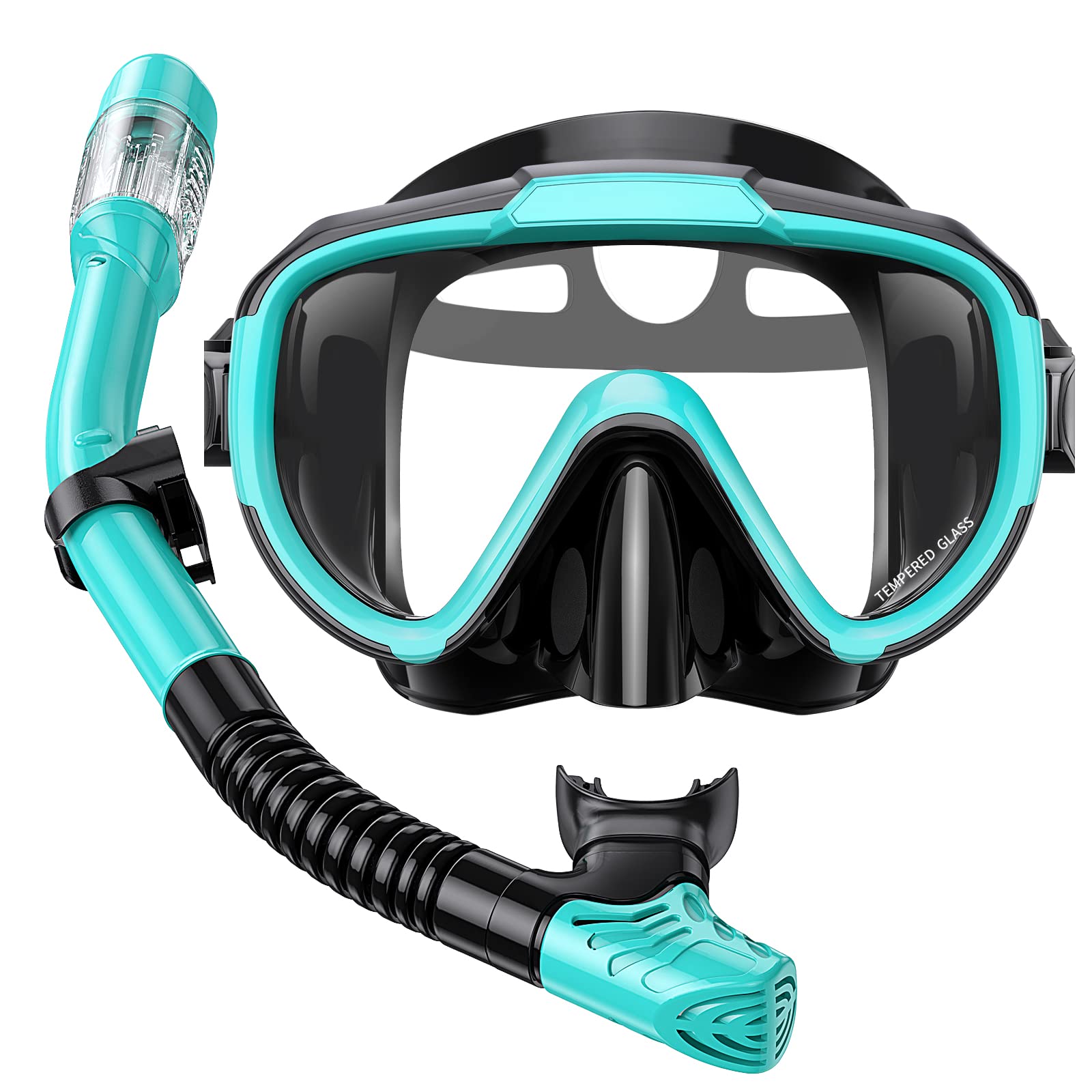 Photo 1 of Seovediary Snorkel Set Adults Snorkeling Gear Anti-Fog Panoramic View Swim Mask Dry Top Snorkel Kit with Carry Bag for Snorkeling Scuba Diving Swimming Travel