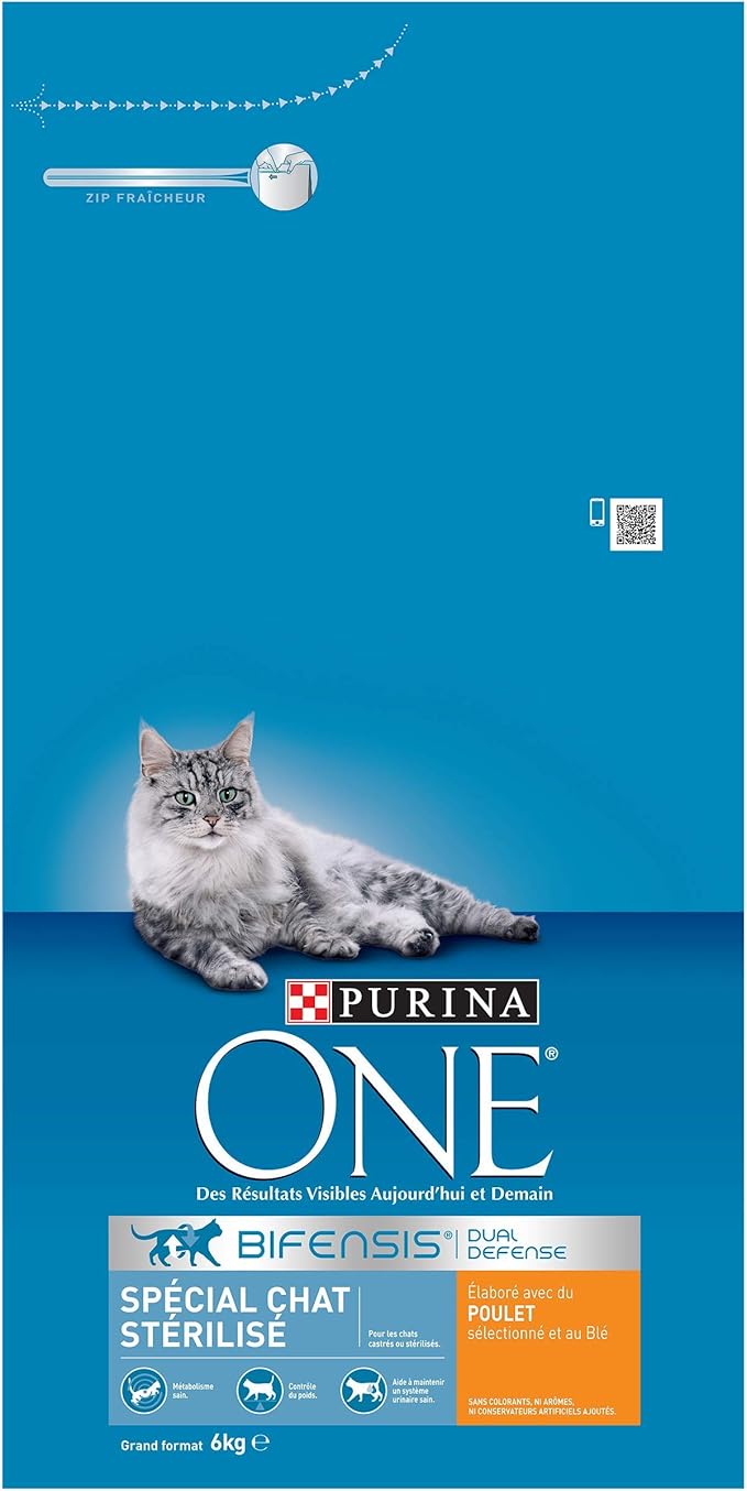 Purina One Special Chat Sterilise Au Poulet Et Au Ble 6 Kg Croquettes Pour Chat Adulte Amazon Fr Animalerie