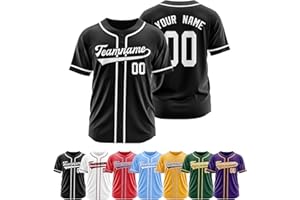 Custom Baseball Jersey, Customized Team Uniform Baseball Shirt, Personalized Name Number Baseball Jersey Men Women Youth