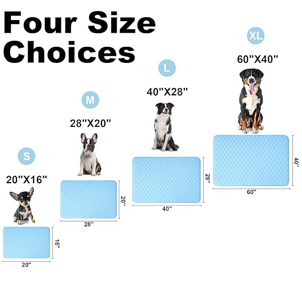 MARUNDA SELF DOG COOLING MAT, WASHABLE ICE SILK COOLING MAT FOR SMALL MEDIUM LARGE DOGS AND CATS, PET SLEEPING PAD FOR CRATE, BED, INDOOR,CAR SEATS., BLUE
