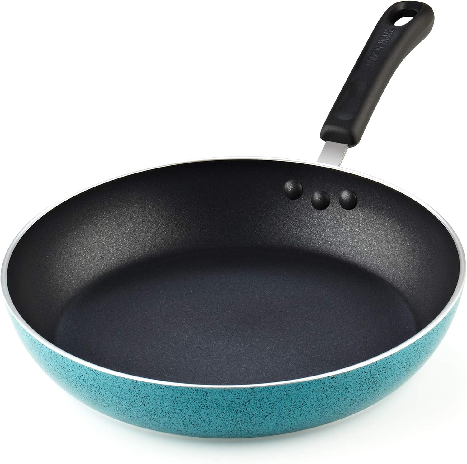 Cook N Home 2612 Nonstick Saute Fry Pan Set, 8, 9.5, and 11-Inch, Marble Red: Kitchen & Dining