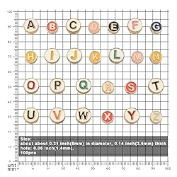 LiQunSweet 100 Pcs Enamel Mixed Beads Flat Round