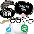 Big Dot of Happiness Stars Over Paris - Parisian Themed Party Photo Booth Props - Paris Themed Photo Props - French Themed Photo Booth Props - Stars Over Paris Photo Props - 20 Count