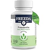 Freedavite Tiny Tablet - Moderate Multivitamin for Men and Women - Pure Vitamin A, C, D, E, B1, B2, B6, B12, Biotin, Calcium, Zinc, Iron, Magnesium, Manganese, Copper, Selenium, Iodine - 250 Count