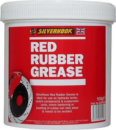 Red Rubber Grease Tub 500g for Hydraulic, Brakes & Suspension