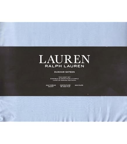 Amazon.com: Lauren Ralph Lauren Oxford Thin Blue Stripe Print 4P