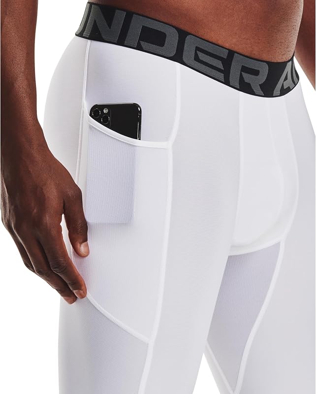 Men's Heatgear Compression Shorts White/Black XXL XXL