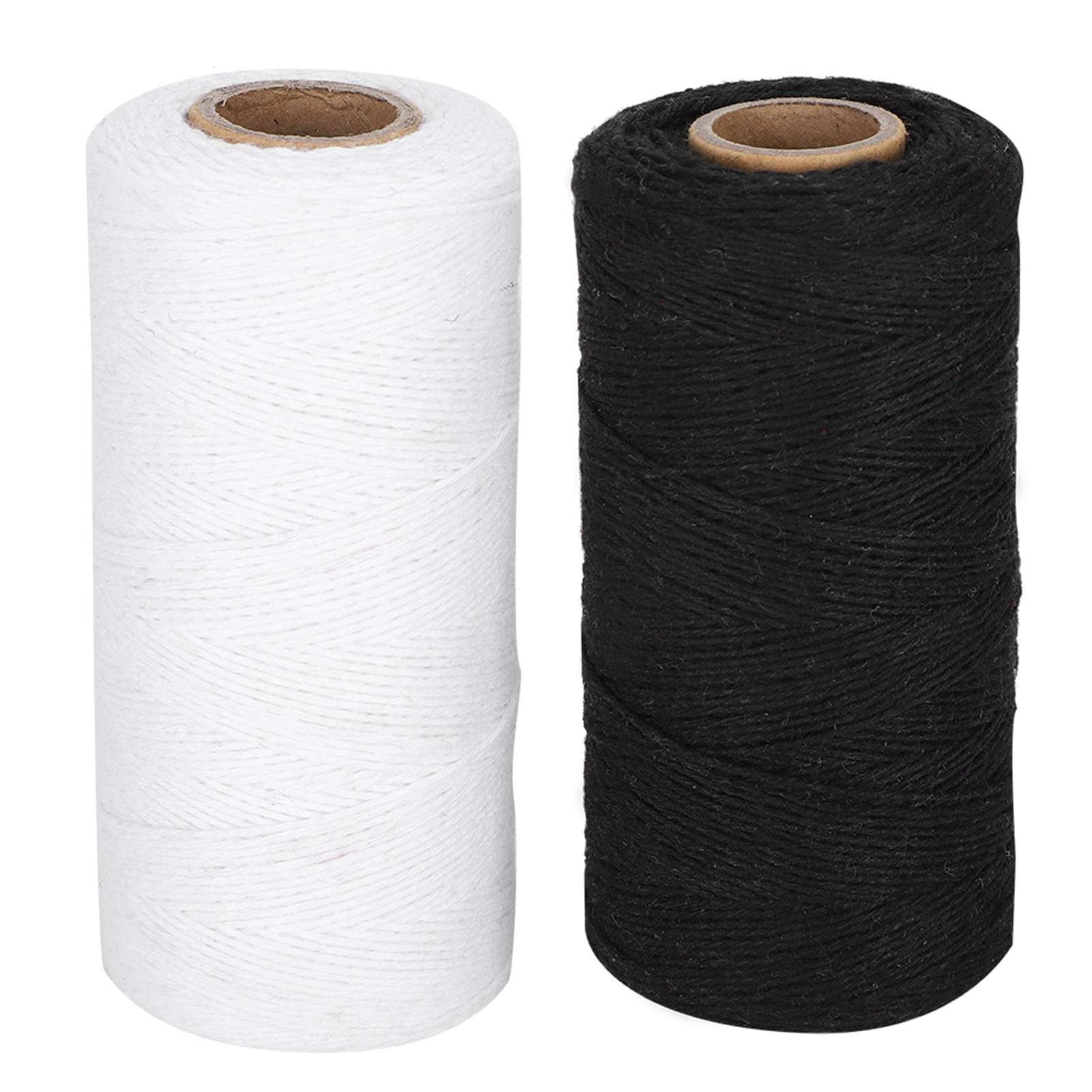 Warp Thread for Weaving Loom - 2Pcs 8/4 Embroidery Machine Sewing Yarn, 250 Meters Cotton Thread for Bookbinding, Shoe Repairing, Carpe Ture