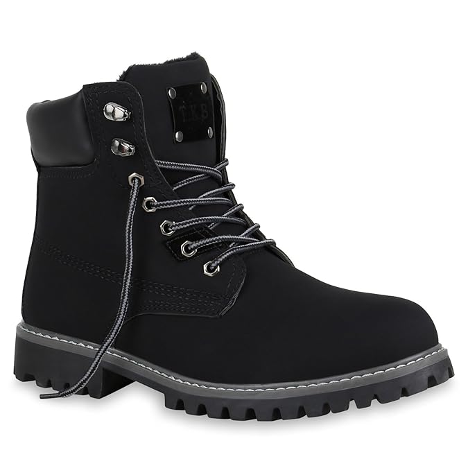 Stiefelparadies Unisex Damen Herren Worker Boots Übergrößen Flandell