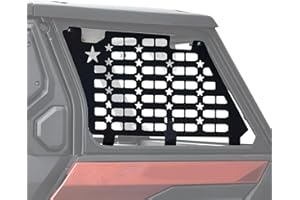POKIAUTO Rear Window Molle Panel Kit for Polaris XPEDITION ADV 2024+, Aluminum Rear Windows Protector with Durable Powdercoat