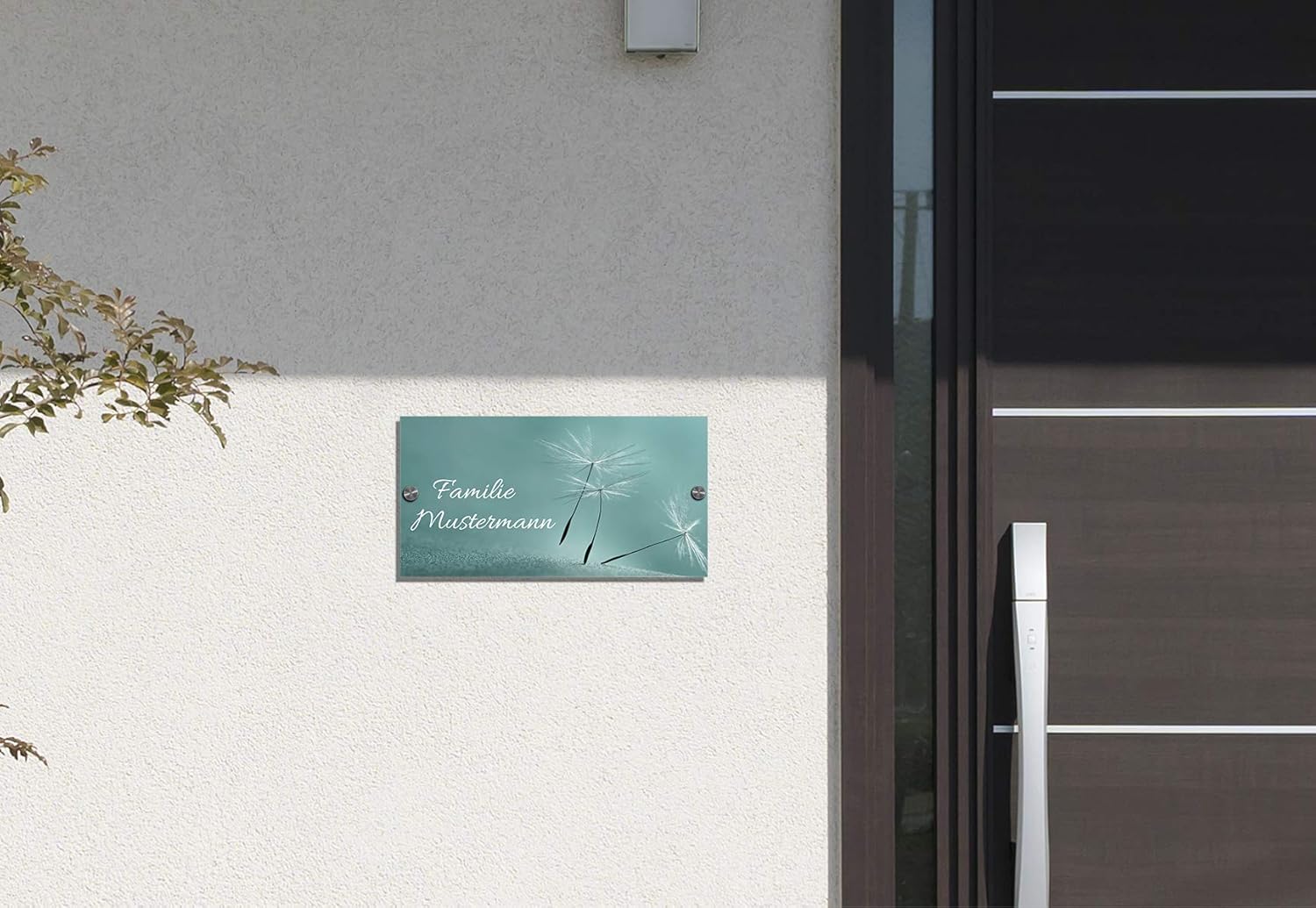 Namensschild Türschild für die Haustür in 3 Größen mit UV Druck und einem einzigartigem Design