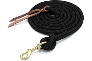 Weaver Equine Performance Lead Rope, Long Horse Lead Rope with Quick Halter Attachment, Soft Comfort Grip, Barn Horse Tack fo