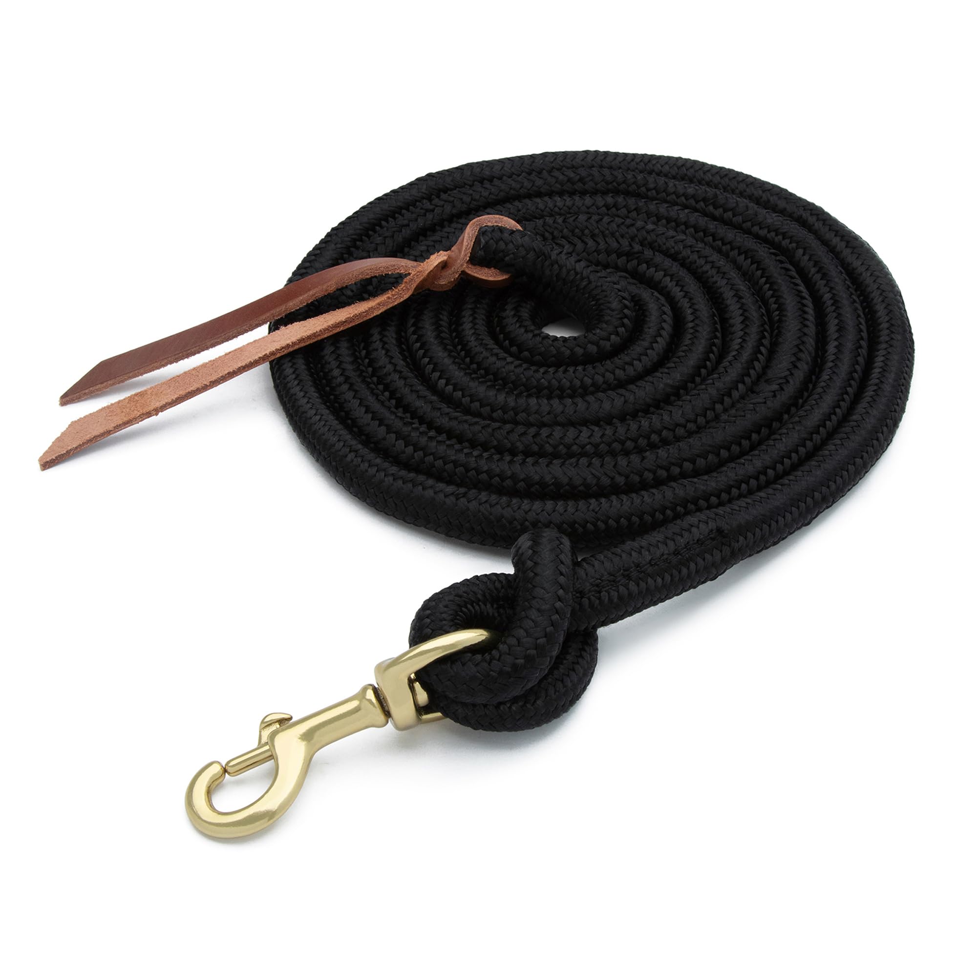 Weaver Leather Poly Cowboy Lead with Snap, 5/8" x 10', Black