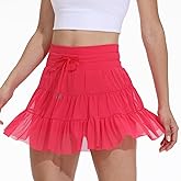 Blaosn Womens Tennis Golf Skirt Workout Athletic Mini Flowy Cute Skort Skirts High Waist with Pockets Shorts Casual Summer