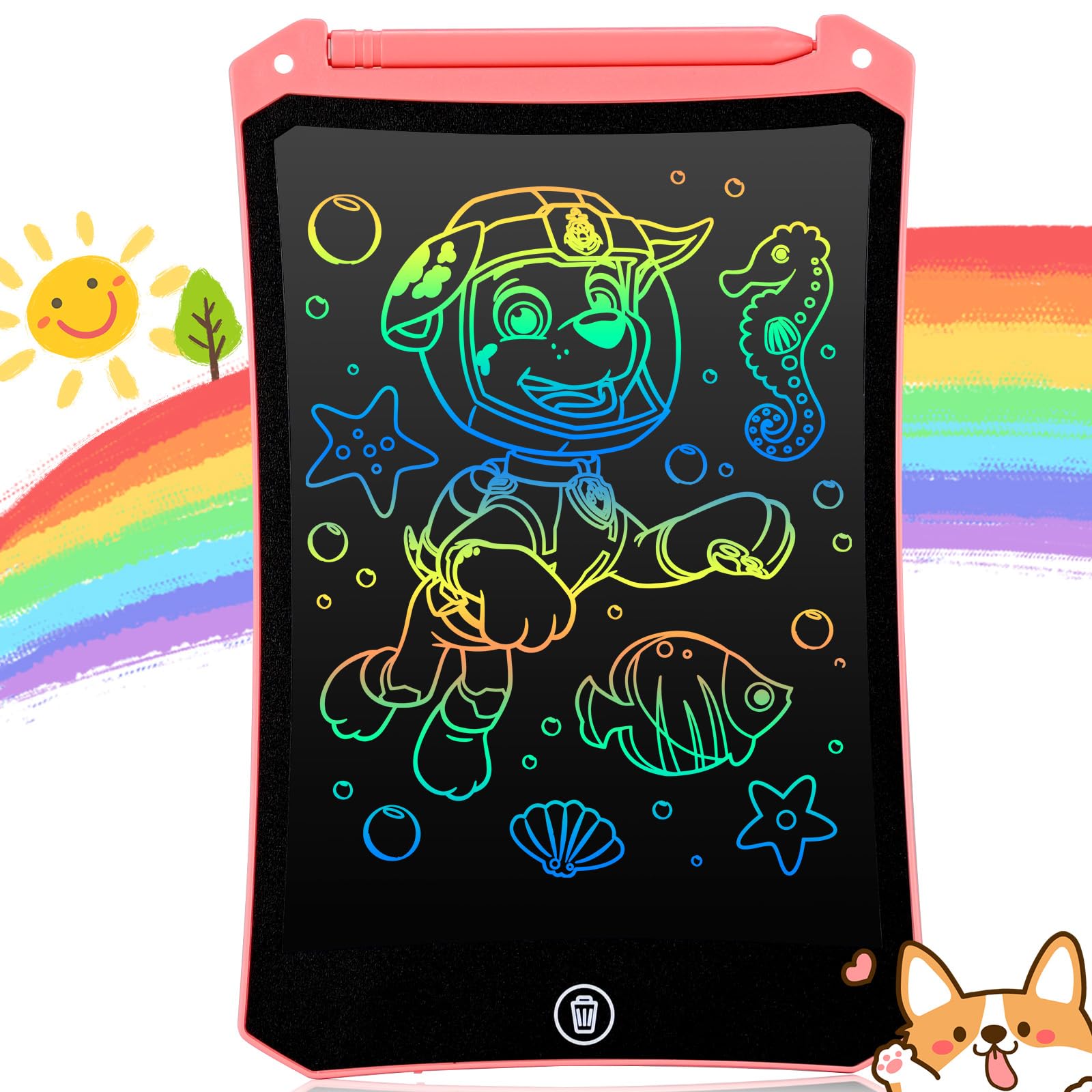 Gifts for Kids Girls Toys - 8.5inch LCD Writing Tablet Colorful Drawing Pad Educational Graffiti Doodle Board Etch Sketch for 3-7 Year Old Boys Girls Toddler, Birthday (Pink)