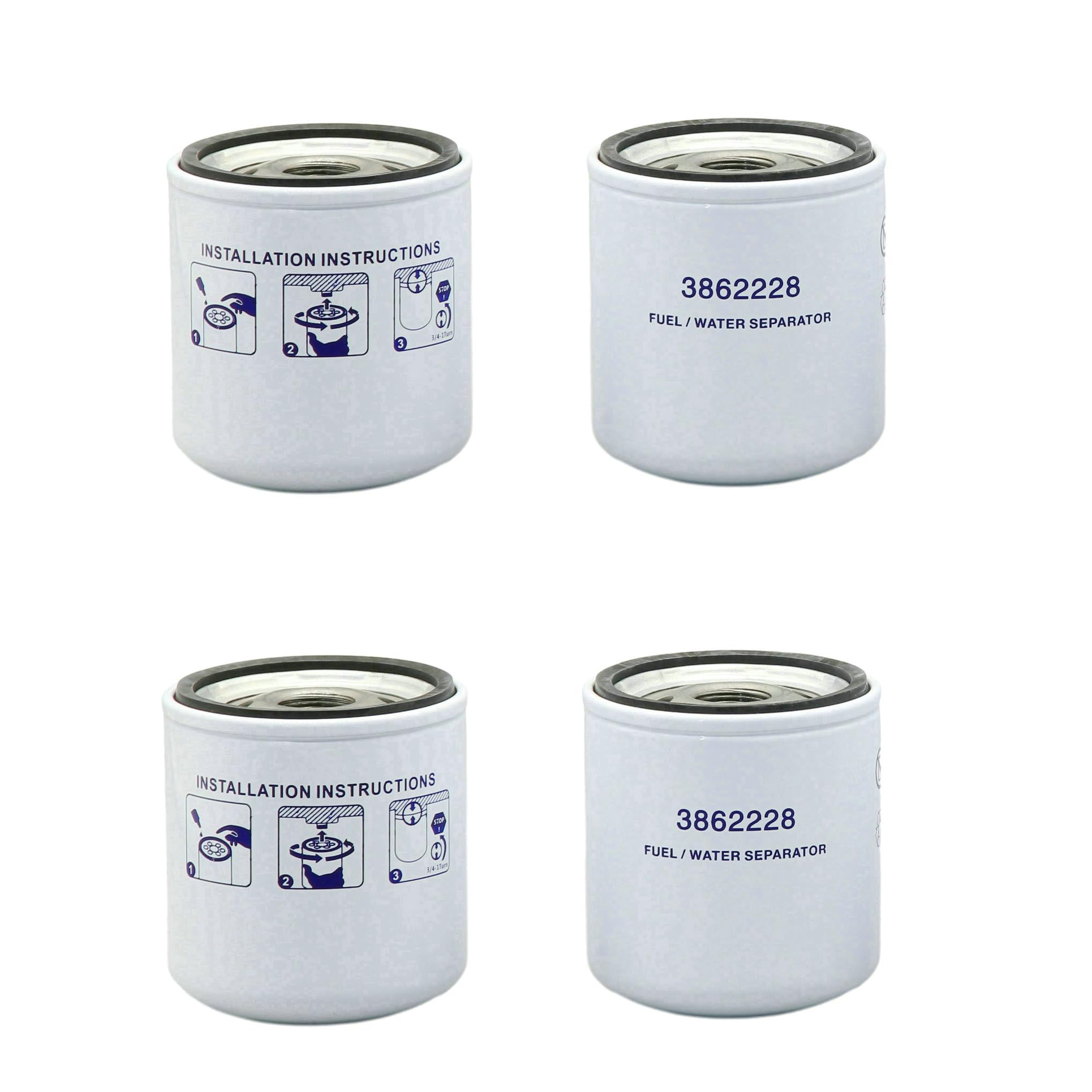 Photo 1 of 3862228-4 Fuel Filter Fuel Water Separating Filter for Volvo Penta 1994-2007 V6/V8 Models 3862228 (4 PACK)
