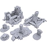 EnderToys Ruined Church Cemetery Ruins - DND Terrain - 28mm Scenery