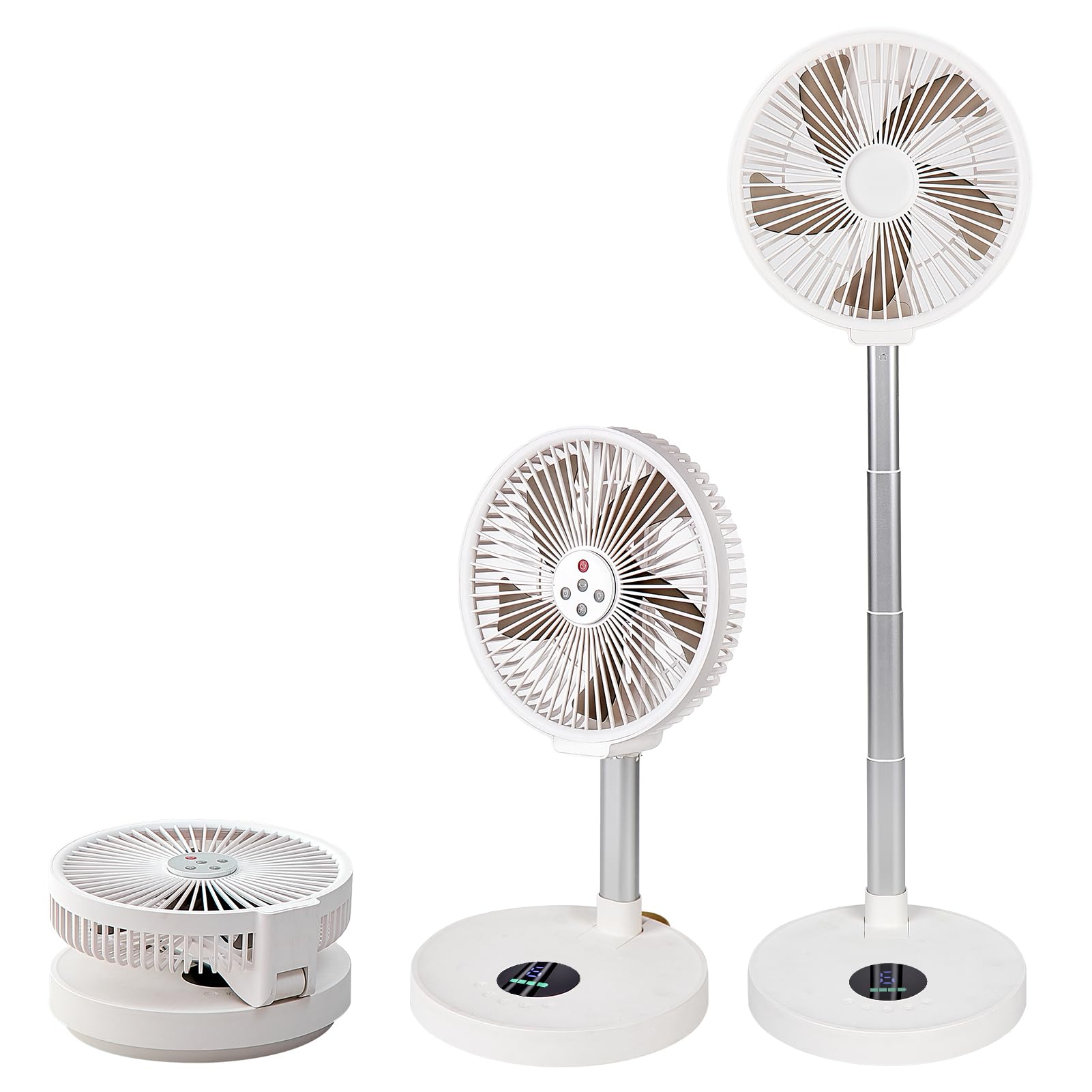 Photo 1 of 10" Portable Fan - Wireless Battery Operated Fan - 6 Speeds - LED Lighting - Remote Control - Cruise Travel - Outdoor Travel RV Power Bank With USB-C Port, Ultra Quiet Desk/Pedestal Fan