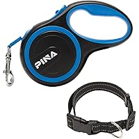 PINA Retractable Dog Leash, 16ft Dog Leash for Small Medium Dogs Up to 55lbs, 360° Tangle-Free Strong Reflective Nylon…