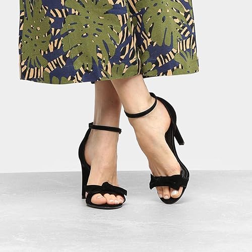 sandália mixage salto fino