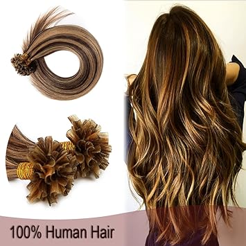 Buy Elailite 18 Medium Brown Mix Dark Blonde Remy Pre Bonded