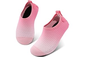Scurtain Kids Toddler Water Shoes Barefoot Quick-Dry Aqua Socks for Boys Girls Baby with Non-Slip Rubber Sole