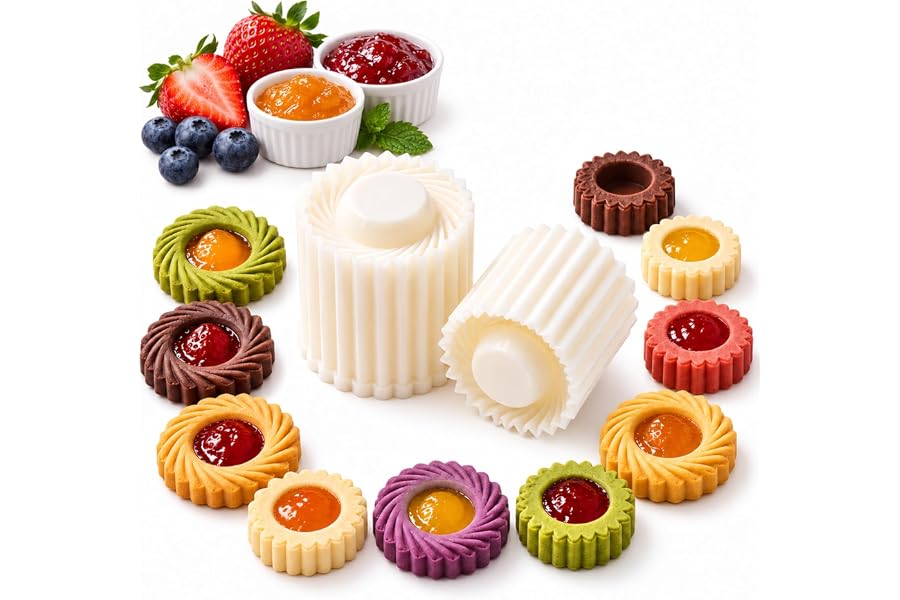 Sunflower Patterned Round Hand-Press Mooncake Double Ended Pastry Mold | Creative French Lace Style, 2-in-1 Cookie Shaper, Easy-Release DIY Baking Tool, Detachable ABS Nesting Body(2Pcs)