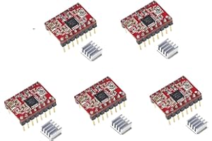 Bolsen 5pcs/lot Reprap Stepper Driver pololu A4988 Stepper Motor Driver Module with Aluminum Heat Sink for ramps 1.4 3D Print