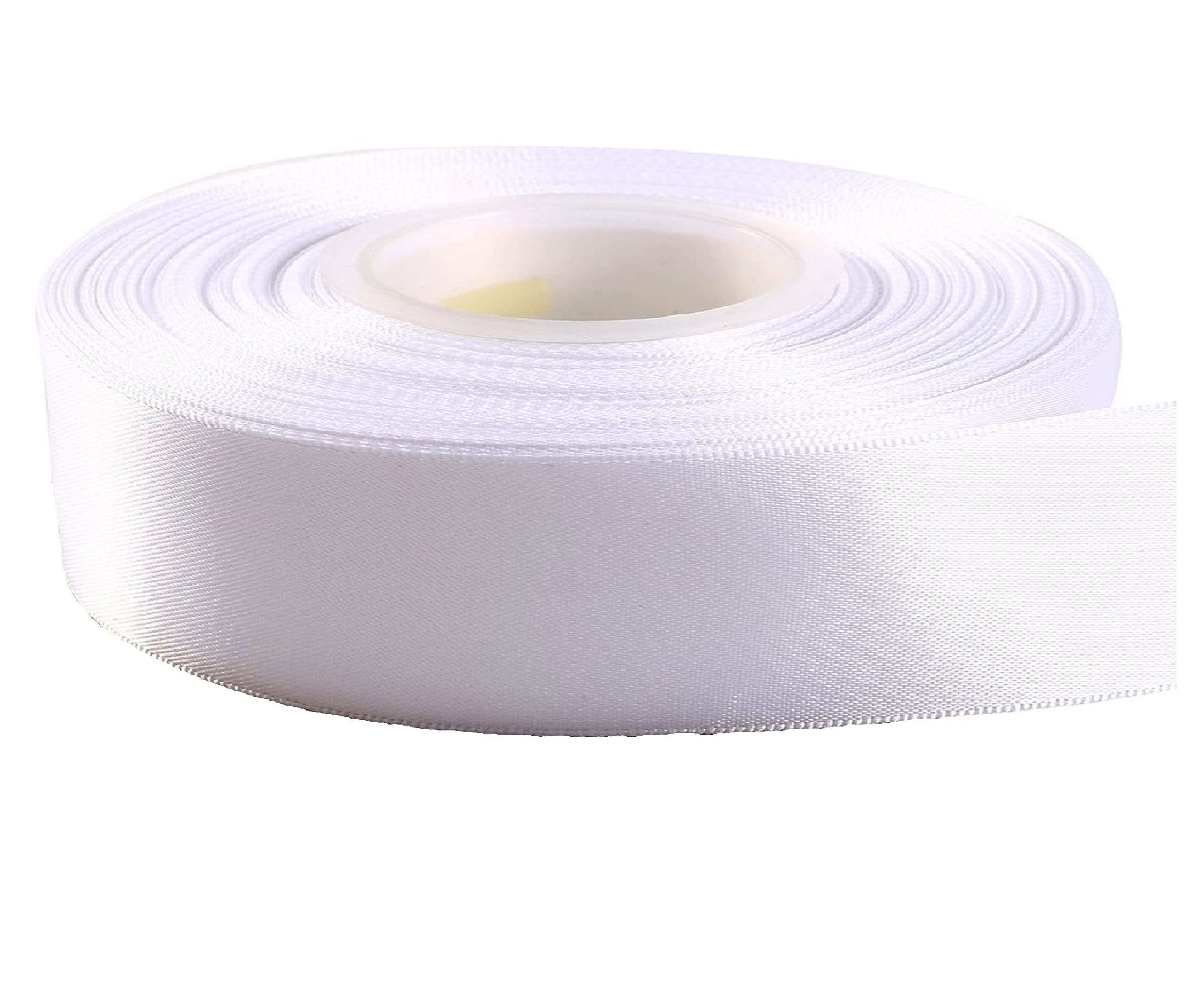 White 20MM Satin Ribbon for Gifts Wrap Sew Party, Decorations Events Dress Wedding Christmas Crafts, Bows, Car, Floral Balloons Hairs, DIY, Bouquets, Cake More 23 METRES s,