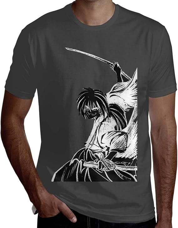 Amazon るろ うに剣心 メンズ シャツ半袖ルーズフィットtシャツスポーツ ジム ジョギング ランニング サッカーウェアゴルフ シャツスーツインナー春物夏秋冬丸首ローネック Tシャツ カットソー 通販