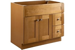 Design House Brookings 36 Inch Bathroom Vanity, Freestanding Bathroom Sink Cabinet - Solid Wood Bathroom Vanity Cabinet, Modern Birch