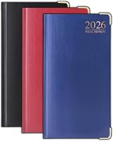 PaulStore 2026 Diary Slim Line Week to View with Metal Edge Red view 5