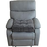 HIGOGOGO Tufted Corduroy Recliner Seat Cushion for Elderly, High Density Foam Large Square Seat Cushion for Recliner Chair, Floor Pillow, Office Chair, Car, No Pressure on Thighs, 20x20x4