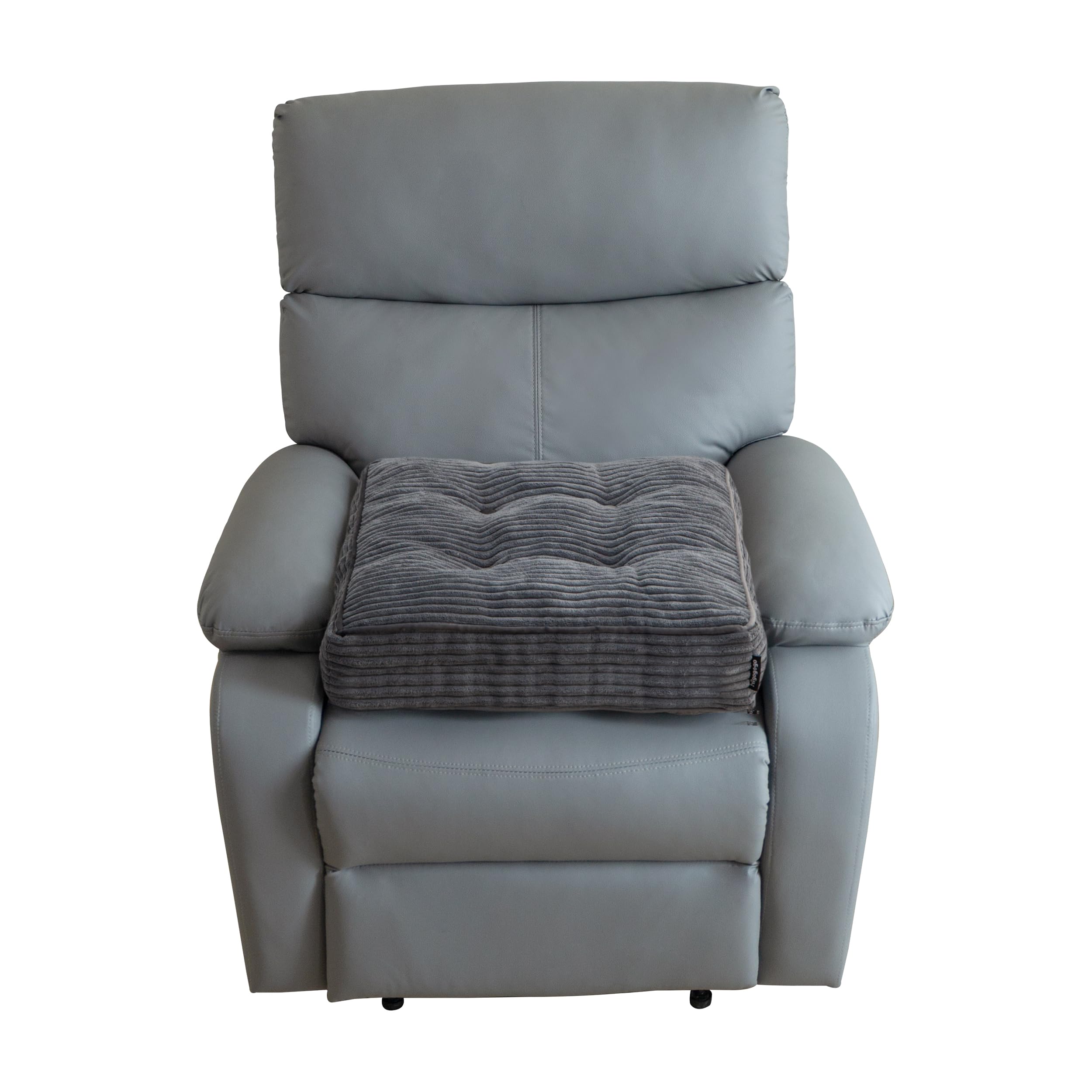 Photo 1 of Tufted Corduroy Recliner Seat Cushion for Elderly, High Density Foam Large Square Seat Cushion for Recliner Chair, Floor Pillow, Office Chair, Car, No Pressure on Thighs, 20x20x4