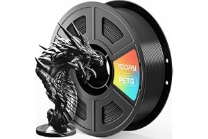 PETG Filament, 3D Printer Filament 1.75mm 1KG (2.2lbs), Black | Black petg, High