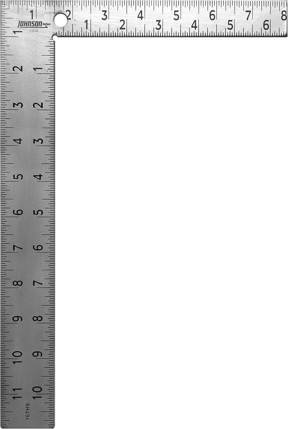 Johnson Level & Tool CS10 Professional Steel Carpenter Square, 8" x 12"