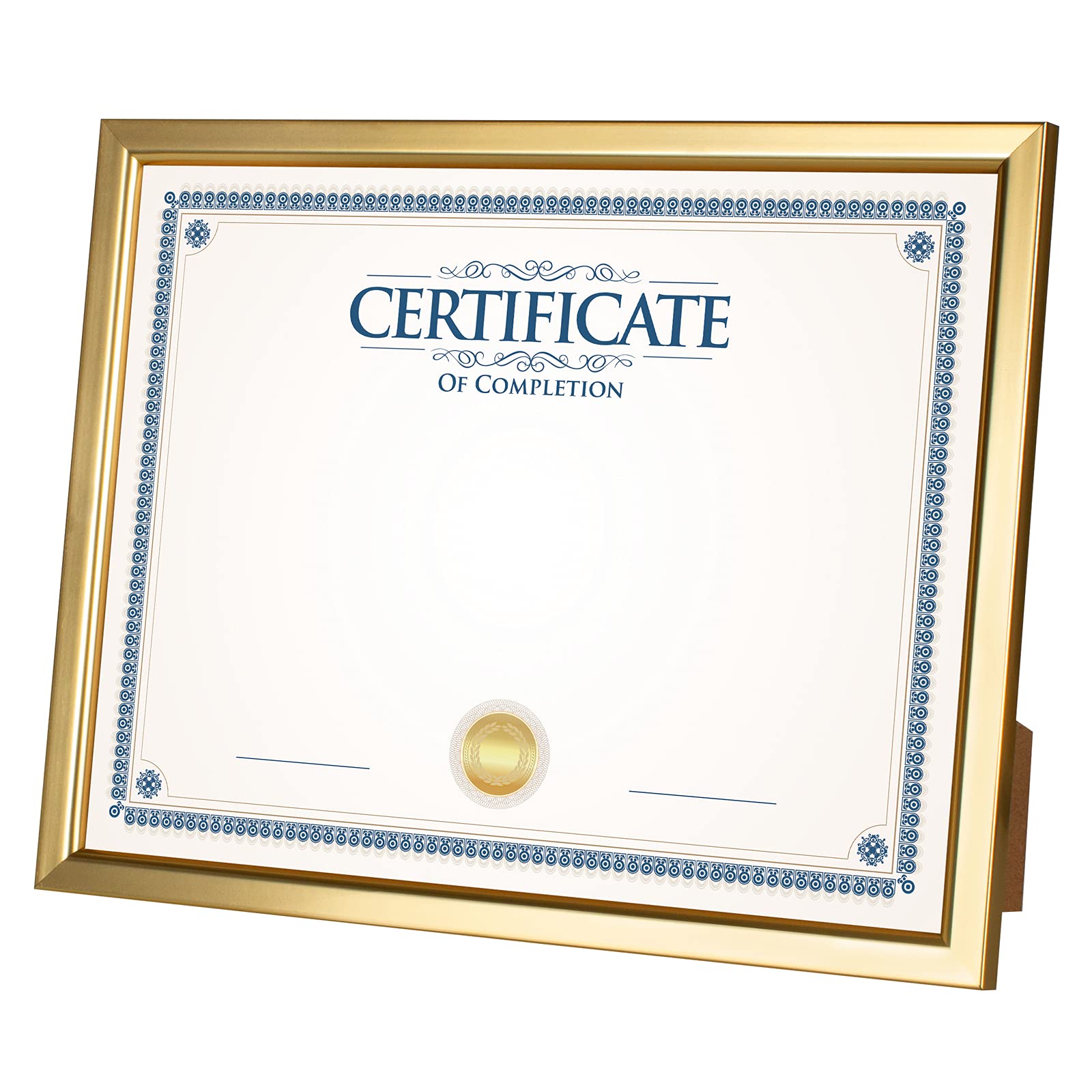 Photo 1 of Giverny 8.5x11 Picture Frames, Gold Photo Frames for Wall or Tabletop Display, Simple Design Glossy Finish Frame Perfect for Home Decoration, Office, Certificate Frame, Degree Frame