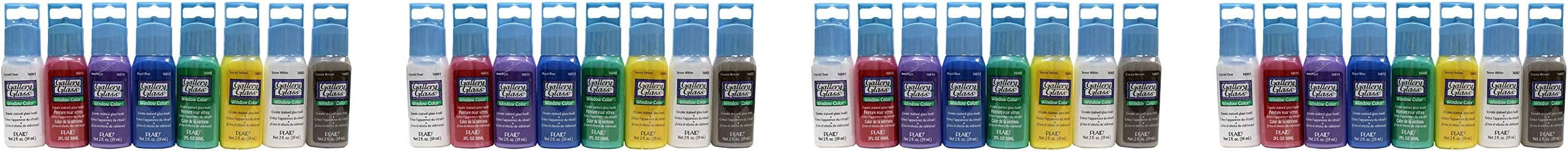Plaid Gallery Glass Window Color Beginner Set (2-Ounce), GG8SET (8-Pack) (Fะพur Paัk)
