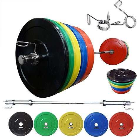 bumper plate set with bar